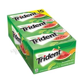 트리던트 워터멜론 슈가프리 껌 14개입X15박스 210개 TRIDENT WATERMELON SUGAR-FREE GUM