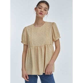 Any Short-Sleeve Blouse [Beige]