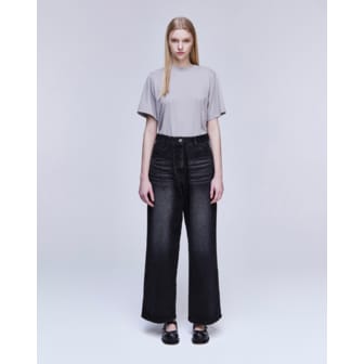 송지오 [파주점] [송지오우먼]송지오 플레어 컷 데님 블랙 WH2PT333BK