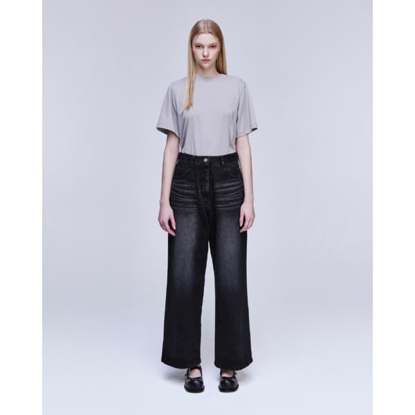 [파주점] [송지오우먼]송지오 플레어 컷 데님 블랙 WH2PT333BK