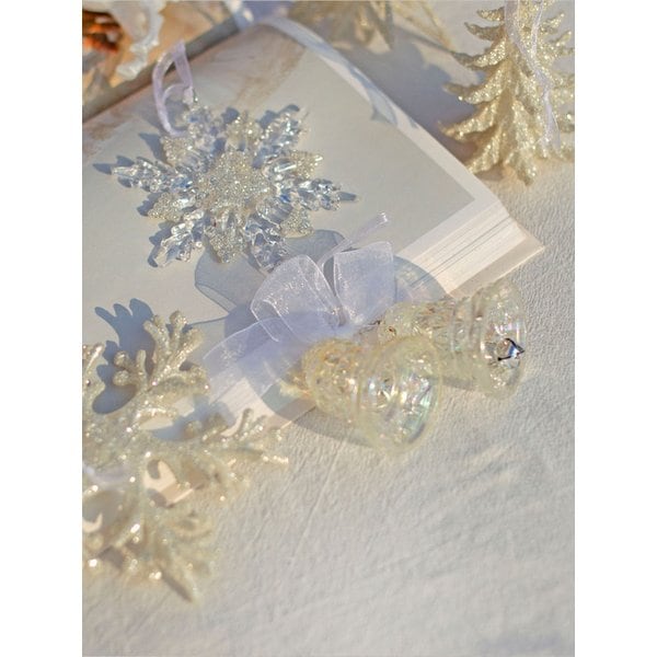 트윙클 화이트 크리스마스 트리  오너먼트