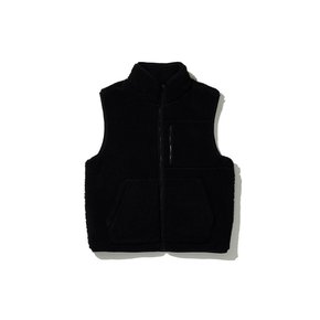 LOOSE FIT FLEECE PADDING VEST BLACK