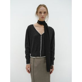 [1st REORDER] HAND STITCH CARDIGAN [CHARCOAL]