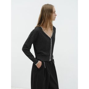 [1st REORDER] HAND STITCH CARDIGAN [CHARCOAL]