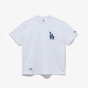 남녀공용 MLB LA 다저스 히스토리 스크립트 티셔츠 헤더 그레이 14413055