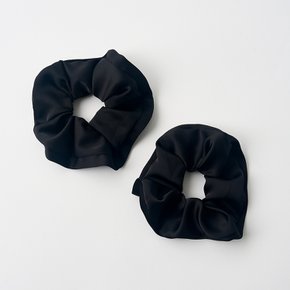 실크촉감 스크런치 6cm 블랙2개