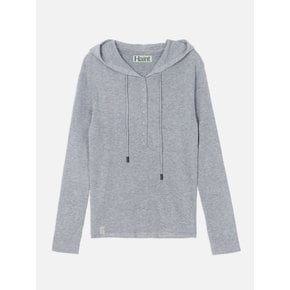 BLURRY BUTTON HOODIE KNIT_3COLORS_GRAY