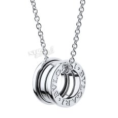 비제로원 목걸이 18K 화이트 골드 352815 BVLGARI B.ZERO1 NECKLACE