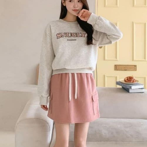 여자 데일리 캐주얼 트레이닝 츄리닝 미니 치마 스커트
