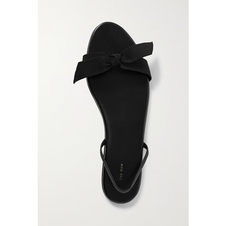 더로우 보우 그로그랭 가죽 슬링백 샌들 블랙 1647597293267251