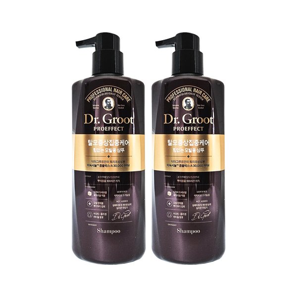[홈쇼핑 최신상] 닥터그루트 탈모 집중 케어 샴푸 500ml 2개 힘없는 모발용