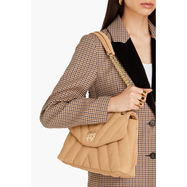 Quilted suede shoulder bag 브라운 1647597349254726