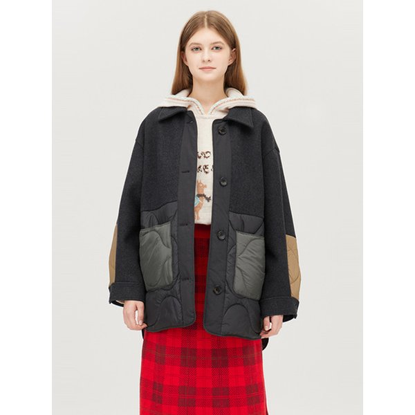 패딩 블록 하프 코트_BACT58561DG