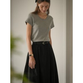 Mare belted flare skirt_Black