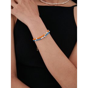 Coral Bracelet (Orange,Sky blue)