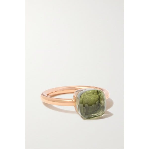 누도 쁘띠 18k 로즈 골드 프레지올라이트 링 1647597296990331