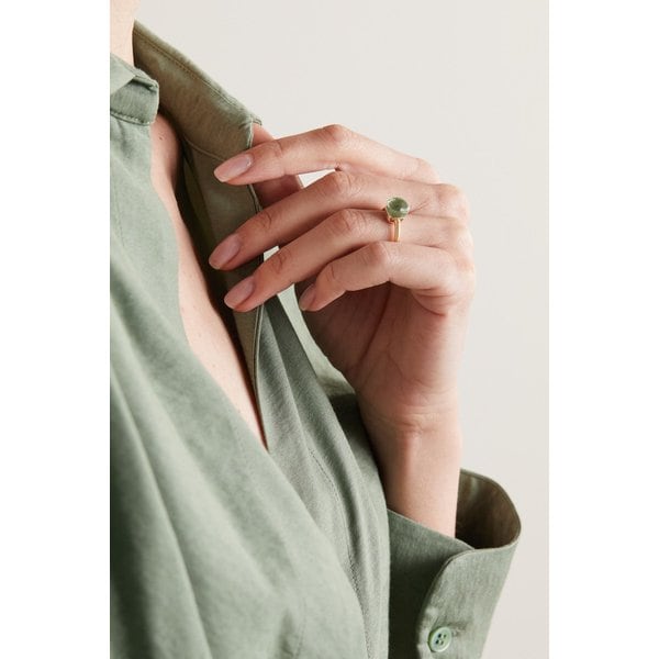 누도 쁘띠 18k 로즈 골드 프레지올라이트 링 1647597296990331