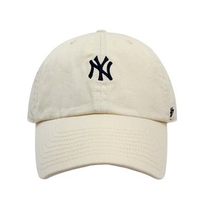 47브랜드 MLB 엠엘비 NY 뉴욕양키스 클린업 스몰로고 볼캡 모자 내추럴 B-BSRNR17GWS-NT