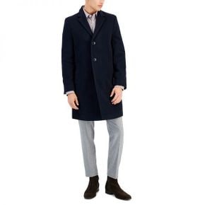 노티카 맨즈 Barge 클래식 핏 Wool/Cashmere 블렌드 솔리드 오버코트 - 네이비 7743180