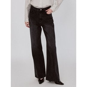 Wide Washing Denim pants - Black