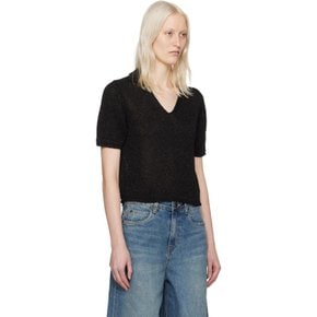 낫띵리튼 블랙 페이퍼 폴로 셔츠 NW24SS-1017 Black