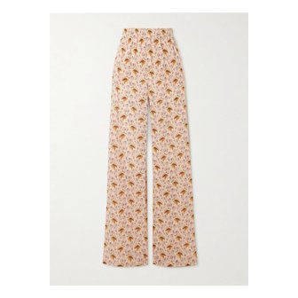 발렌티노 플로럴 프린트 코튼 모슬린 팬츠 피치 1647597350369129