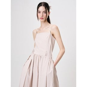 Slip Shirring Pleats Dress, Rose Pink