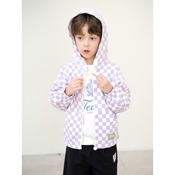 플레이체커보드후드집업점퍼