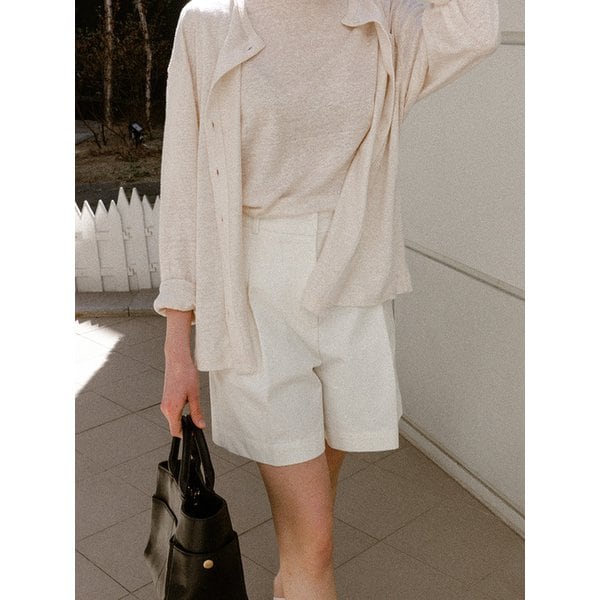 린넨 민소매 티셔츠 (pink beige)