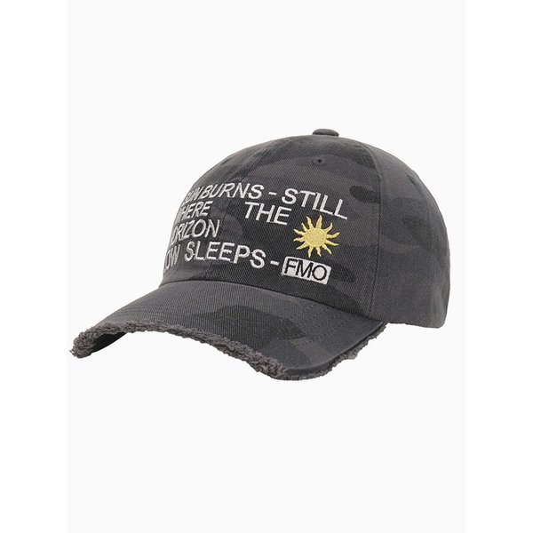 호라이즌 카모 데미지드 볼캡 [블랙]