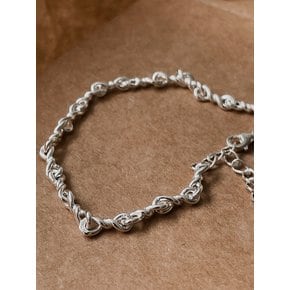 silver925 ribbon chain bracelet
