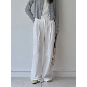 WASHING COTTON BELTED PANTS (sand ivory)