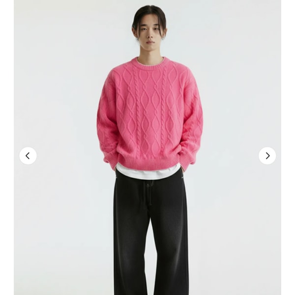 [시흥점] 로프체인 세미오버핏 니트(남여공용)/JGZZ51A02PK