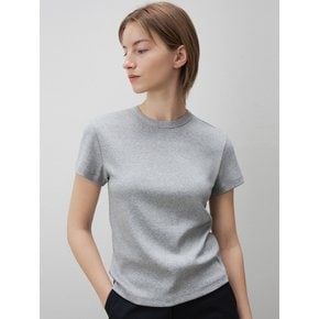 Plain cotton t-shirt (White/Grey)