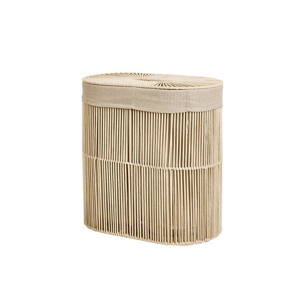 스트링 코튼 2단 런드리바스켓_아이보리