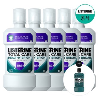 리스테린 [쿨민트250ml증정][리스테린] 헬씨브라이트 750ml x5