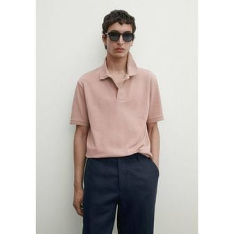 이스퀘어 4989567 Massimo Dutti MICROTEXTURED - Polo shirt light pink