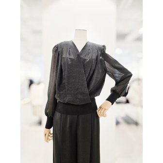 아이잗컬렉션 [파주점] 글리터 밴딩 브이넥 블라우스 CR9A0BL191