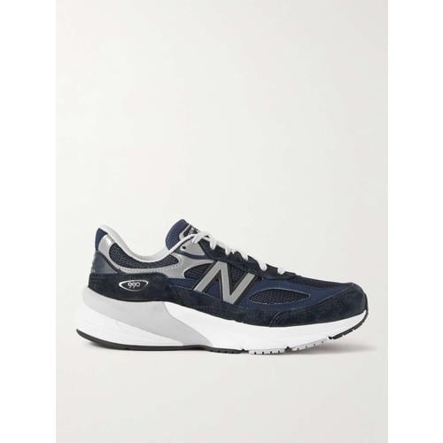 [해외배송] NEW BALANCE 990 V6 레더 스웨이드 & 메쉬 스니커즈 M990NV6 B0081070635