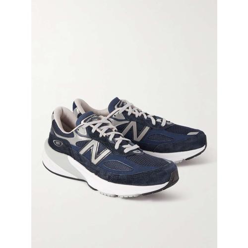 [해외배송] NEW BALANCE 990 V6 레더 스웨이드 & 메쉬 스니커즈 M990NV6 B0081070635