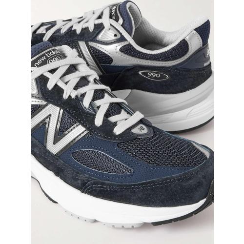 [해외배송] NEW BALANCE 990 V6 레더 스웨이드 & 메쉬 스니커즈 M990NV6 B0081070635