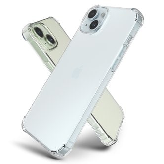 신지모루 아이폰15플러스 모서리 보호 변색 방지 투명 범퍼 케이스 에어쉴드