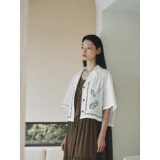 몸판 자수 포인트 셔츠형 아우터 Z252MSF022