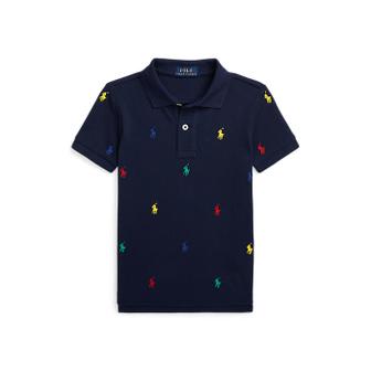 폴로 랄프 로렌 폴로 키즈 남아 2-7세 폴로 포니 코튼 메시 폴로 셔츠(CWPOKNIB8020987410)