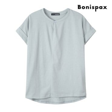 보니스팍스 프론트 언발 라운드넥 반팔 티셔츠 (XP5TS015M0)