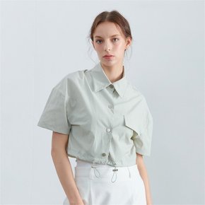 STRING SHORT SLEEVE BLOUSE MINT