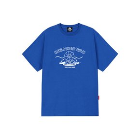 WAVE FLOWER T-SHIRTS - BLUE