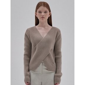 Wrap Layered Knit Ts_Beige