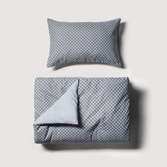 JAJU 체커보드 차렵이불 베개커버 세트 SS 블루 J60N902150351