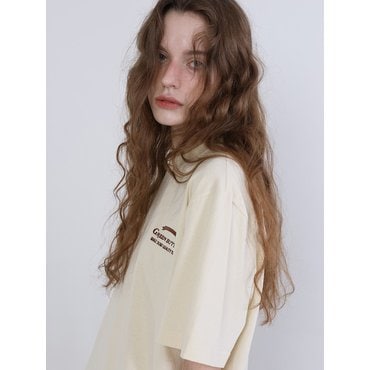 그린버터 Needlework Logo Tee (Beige)